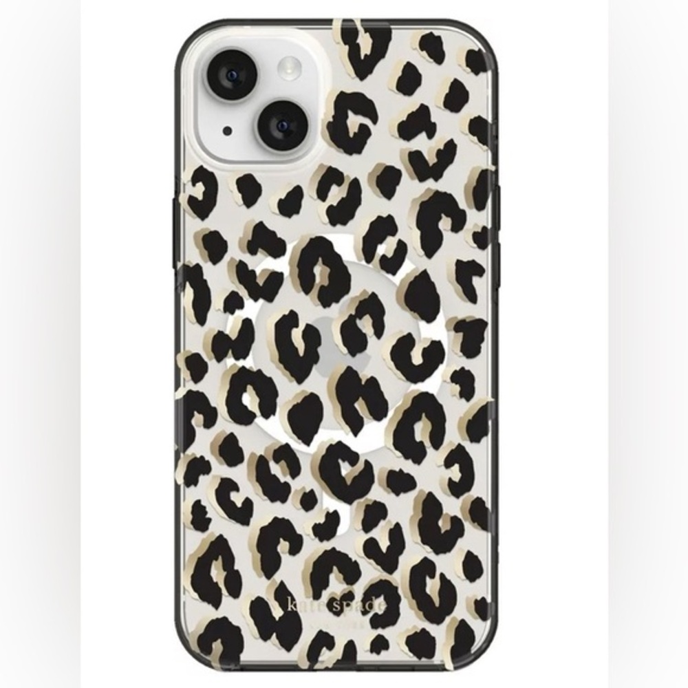 Kate Spade New York iPhone 14 Plus Animal Print Clear Hardshell Case New - Picture 1 of 4